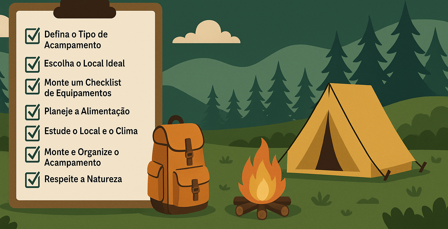 🏕️ Planejamento de Acampamento Passo a Passo: Guia Completo para Uma Aventura Segura e Inesquecível